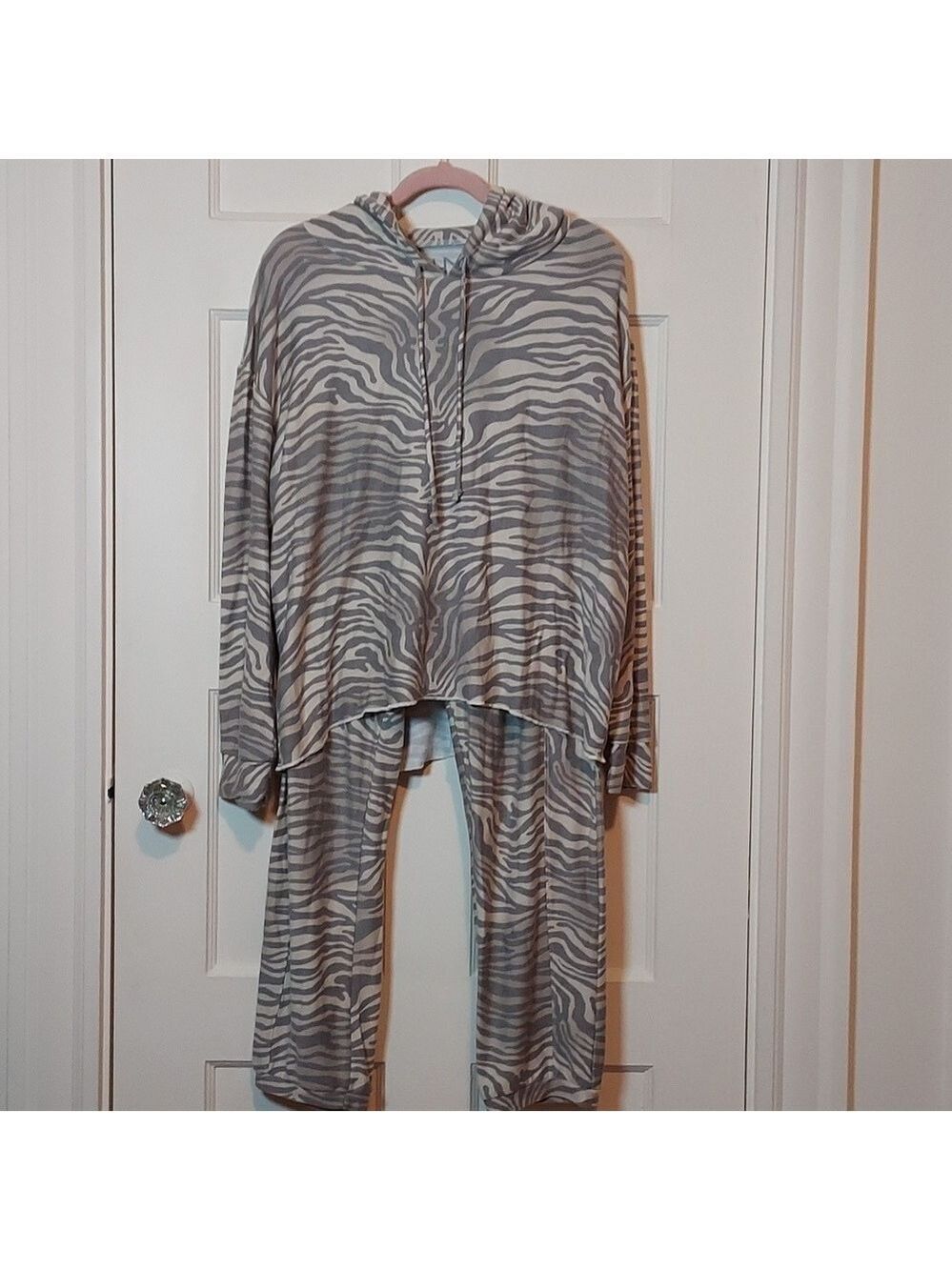 Chaser Zebra Print Hoodie and Jogger Set